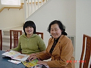 Xiaofan's mom with her