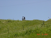 Bina and Chtan with in between green and blue
