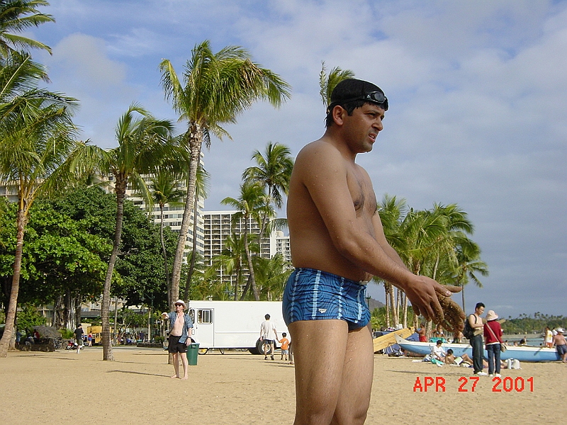 Bhawani at Waikiki beach.JPG