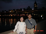 Bhawani & Swina in front of Aloha Tower