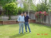 Irendra and Bhawani at the backyard
