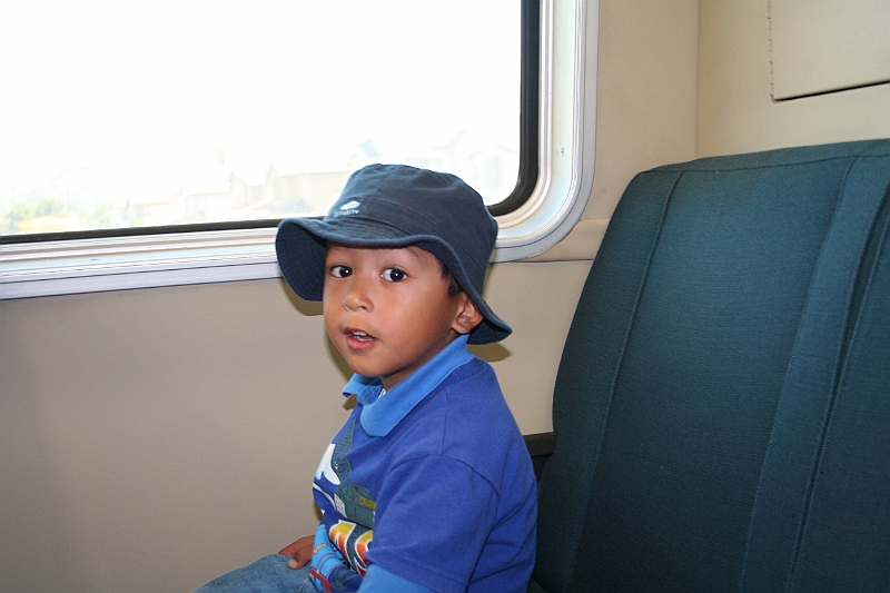 06-10-08-111850.JPG - Malin is in the BART, going to San Francisco.If you are going to San Francisco be sure to wear some flowers in your hairIf you're going to San FranciscoYou're gonna meet some gentle people thereFor those who come to San FranciscoSummertime will be a love-in thereIn the streets of San FranciscoGentle people with flowers in their hairAll across the nation such a strange vibrationPeople in motionThere's a whole generation with a new explanationPeople in motion people in motionFor those who come to San FranciscoBe sure to wear some flowers in your hairIf you come to San FranciscoSummertime will be a love-in thereIf you come to San FranciscoSummertime will be a love-in there
