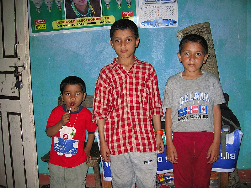 07-03-25-060852.JPG - Anup Subedi in the middle is my Bhanja, who goes to a school in Pokhara. Two other boys are Krishna Vinaju's sons.
