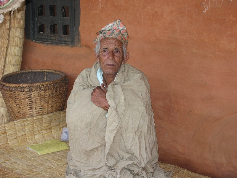 07-03-26-173725.JPG - Vim Kanta Subedi, a village leader. He seems to have lost confidence and is very sick. He can hardly walk now.