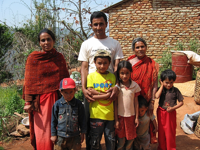 07-03-26-213203.JPG - Kanchha Ba's Family. Tribhuvan is the oldest son. We chould not see Kanchha ba as he was not in the village that day.