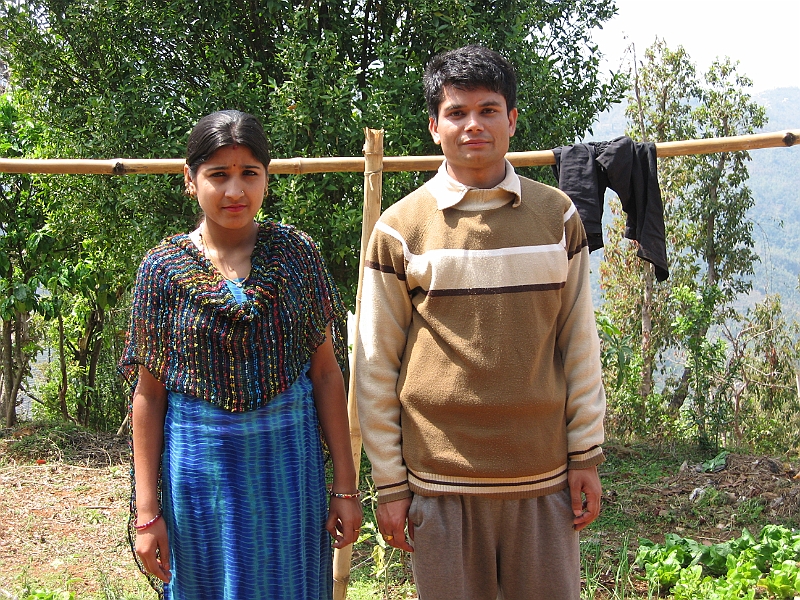07-03-26-215026.JPG - Subarna and his newly wed wife.  Subarna is Chhabilal's second son, an electric engineer and Jeewan's classmate from primary school.