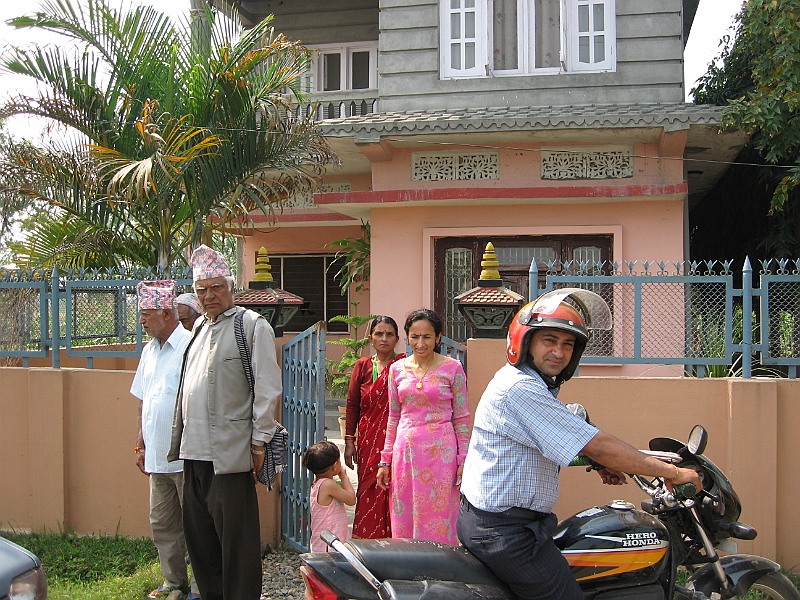07-03-29-204818.JPG - Khem in the bike, before I left Chitwan. This is the only picture of my house. Now it appears that I did not take any pictures at home.