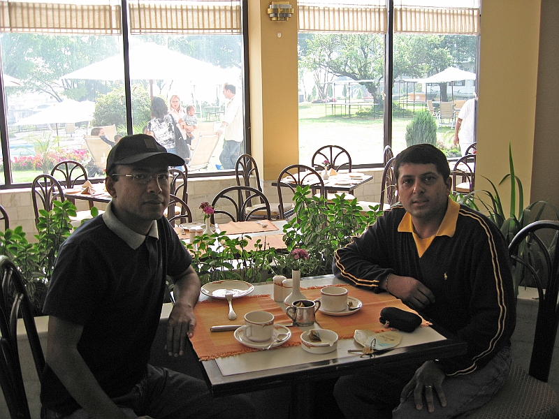 07-03-31-195351.JPG - Rajesh Kajy Kayastha and Myself in a restaurant of Hotel Himalaya. I was staying in the hotel in Kathmandu. Rajesh was also graduated Tsinghua and is my close friend.