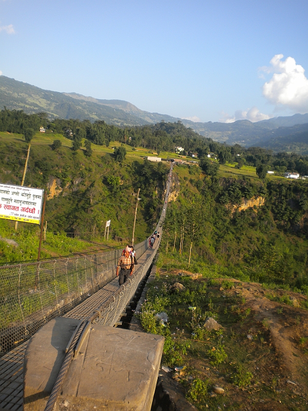 11-10-09-163052.JPG - Tallest suspension bridge in Nepal. Kushma-Gyadi Bridge384 feet  / 117 meters high1,128 foot  / 344 meter span