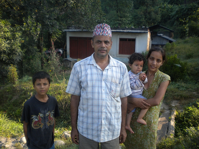 11-10-08-074403.JPG - Purna Subedi's Mama and his family - met them on our way to Manakamana