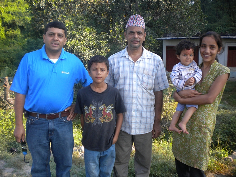 11-10-08-074421.JPG - Purna Subedi's Mama and his family - met them on our way to Manakamana