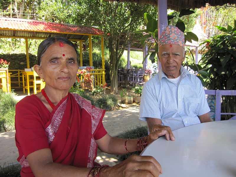 11-10-08-121111.JPG - This is one of the best shot of my parents. Both aama and buwa look very nice! Very nice place to have luch after visiting Manakamana Temple.